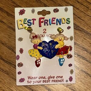 Best Friends BFF Matching Friendship Necklaces Girls Hearts‎ Vintage 90s Y2K E4
